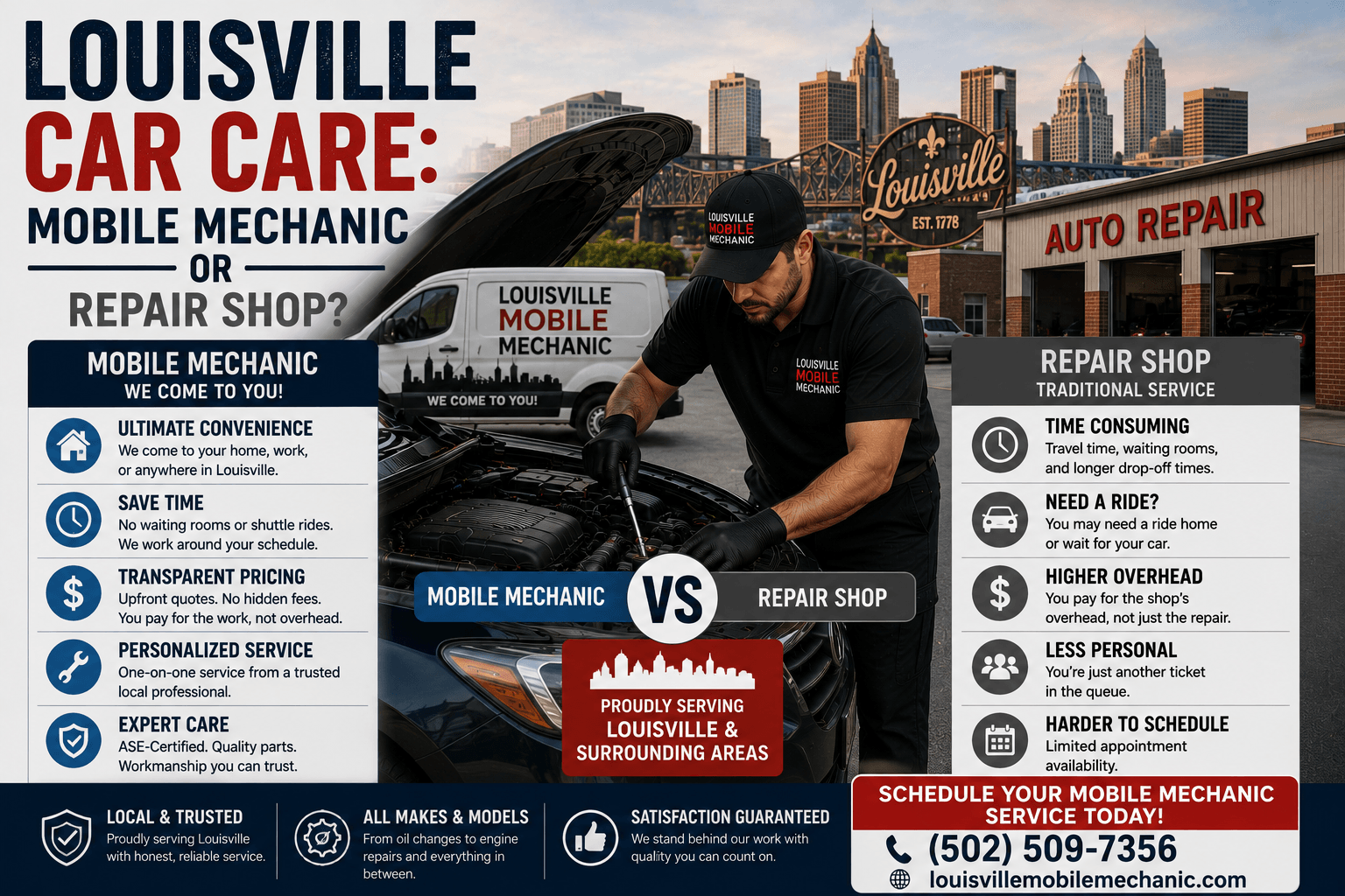 Mobile mechanic vs repair shop in Louisville